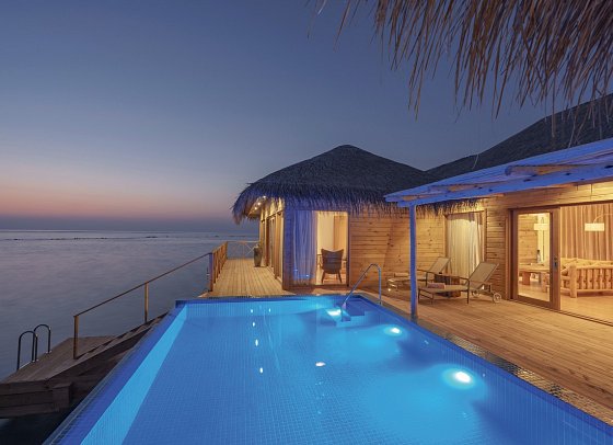 You&Me Maldives - Wohnbeispiel Aqua Suite Pool (Zimmercodierungen WX2 & WX8)