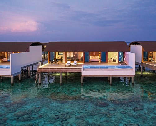 The Westin Maldives Miriandhoo Resort - Wohnbeispiel Overwater Villa Pool (Zimmercodierung VX2)