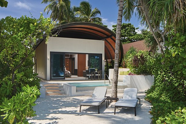 The Westin Maldives Miriandhoo Resort - Wohnbeispiel Deluxe Beach Villa Pool (Zimmercodierungen VB2 & FB2)