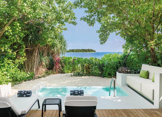 The Westin Maldives Miriandhoo Resort - Wohnbeispiel Deluxe Beach Villa Pool (Zimmercodierungen VB2 & FB2)