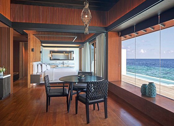 The Westin Maldives Miriandhoo Resort - Wohnbeispiel Overwater Villa Pool (Zimmercodierung VX2)