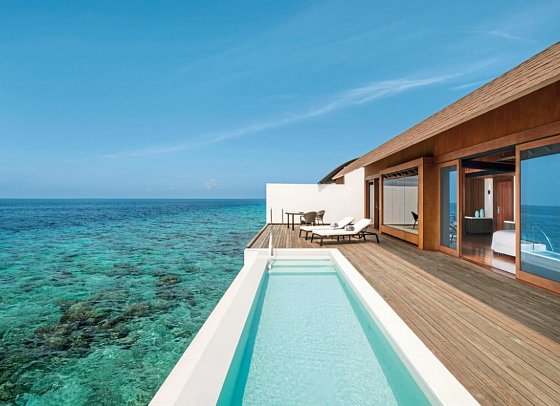 The Westin Maldives Miriandhoo Resort - Wohnbeispiel Overwater Villa Pool (Zimmercodierung VX2)