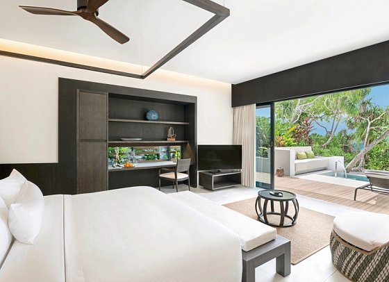 The Westin Maldives Miriandhoo Resort - Wohnbeispiel Beach Villa Pool (Zimmercodierungen VB1 & VB2)