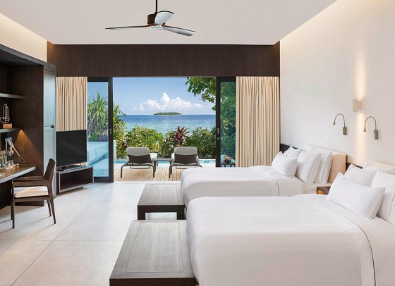 The Westin Maldives Miriandhoo Resort - Wohnbeispiel Family Beach Villa Pool (Zimmercodierung FB1)