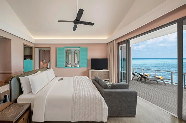 Le Méridien Maldives Resort & Spa - Wohnbeispiel Sunrise Overwater Villa (Zimmercodierung VX1)