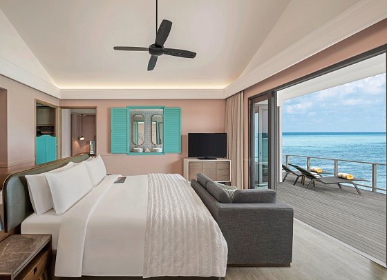 Le Méridien Maldives Resort & Spa - Wohnbeispiel Overwater Villa (Zimmercodierungen VX1, VX2, VV2 & VV3)