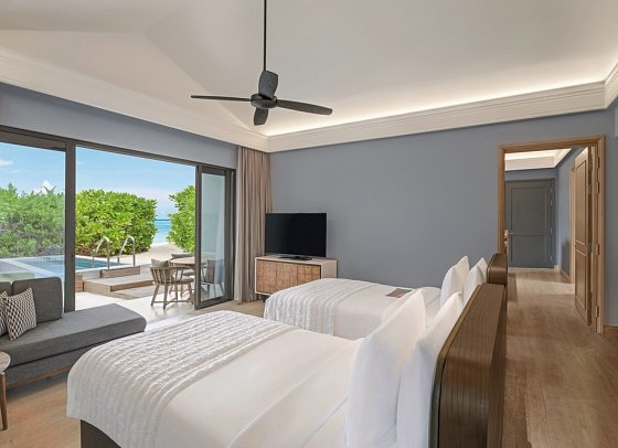 Le Méridien Maldives Resort & Spa - Wohnbeispiel 2 Bedroom Beach Villa with Pool (Zimmercodierungen FB1 & FV1)