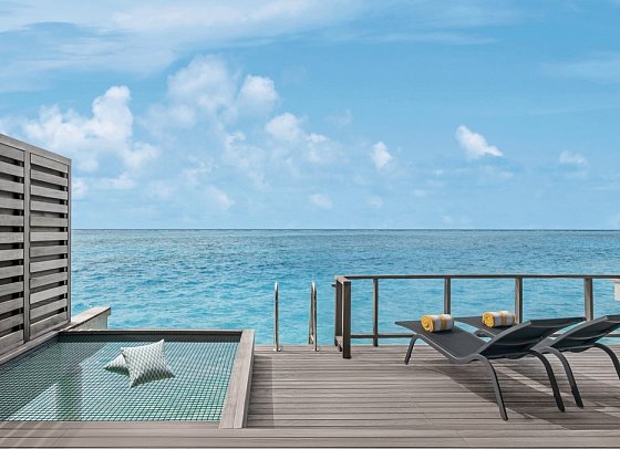 Le Méridien Maldives Resort & Spa - Wohnbeispiel Lagoon Villa (Zimmercodierung VL1)