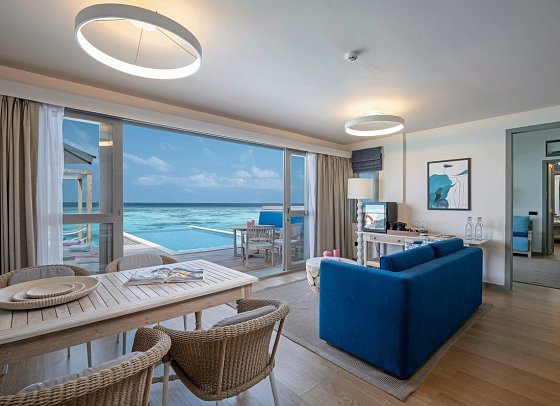 Cora Cora Maldives - Wohnbeispiel Two Bedroom Lagoon Pool Villa with Slide (Zimmercodierung FB3)