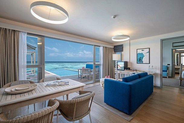 Cora Cora Maldives - Wohnbeispiel Two Bedroom Lagoon Pool Villa with Slide (Zimmercodierung FB3)
