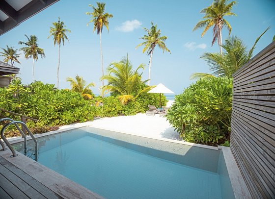 Jawakara Islands Maldives - Wohnbeispiel Beach Pool Villa (Zimmercodierungen VB2, VB4, VV2 & VV4)