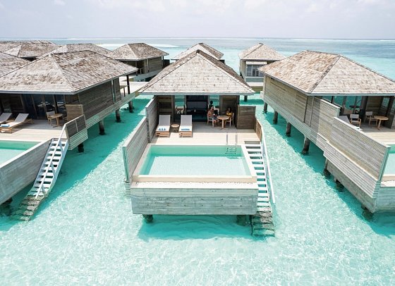 Jawakara Islands Maldives - Wohnbeispiel Water Pool Villa (Zimmercodierungen VX1, VX2, VX8 & VX9)