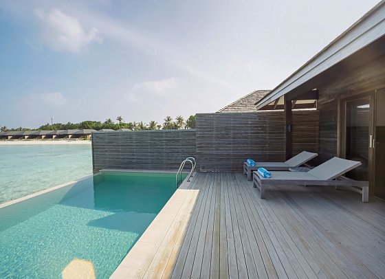 Jawakara Islands Maldives - Wohnbeispiel Water Pool Villa (Zimmercodierungen VX1, VX2, VX8 & VX9)