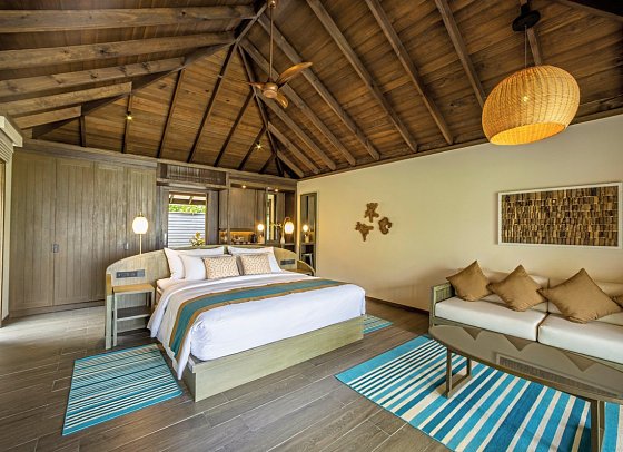 Jawakara Islands Maldives - Wohnbeispiel Beach Villa (Zimmercodierungen VB1, VB3, VV1 & VV3)