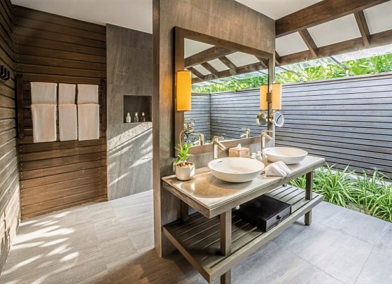 Jawakara Islands Maldives - Beispiel Bad Beach Villa (Zimmercodierungen VB1, VB3, VV1 & VV3)