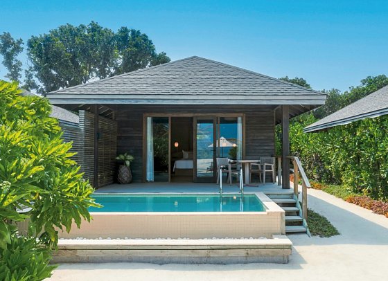 Jawakara Islands Maldives - Wohnbeispiel Beach Pool Villa (Zimmercodierungen VB2, VB4, VV2 & VV4)