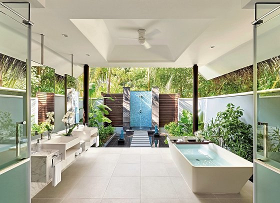Niyama Private Islands Maldives - Beispiel Bad Beach Villa (Zimmercodierungen VB1, VB2, VB3, VB4, VB7, VB8 & FB1)