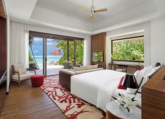 Niyama Private Islands Maldives - Wohnbeispiel Beach Villa/Deluxe Beach Villa (Zimmercodierungen VB1, VB4 & VB7)