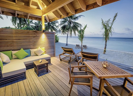 Hurawalhi Island Resort - Wohnbeispiel Beach Sunset Pool Villa (Zimmercodierung VB2)