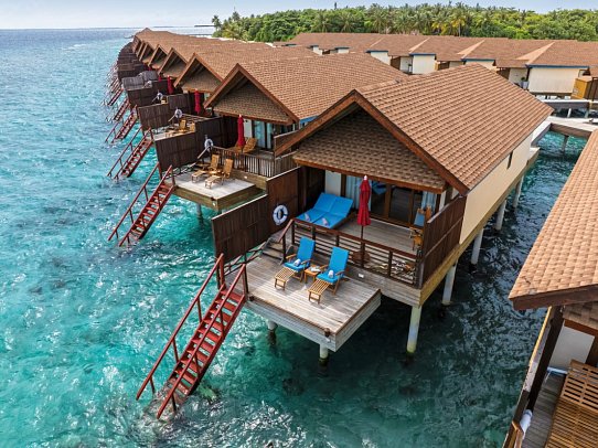 Reethi Faru Resort - Wohnbeispiel Water Villa (Zimmercodierungen VX1, VX2, VX7 & VV1)