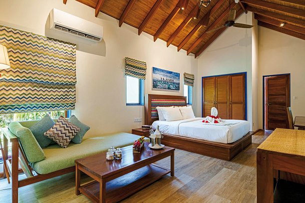 Reethi Faru Resort - Wohnbeispiel Two Bedroom Garden Suite (Zimmercodierungen WG2 & WG7)