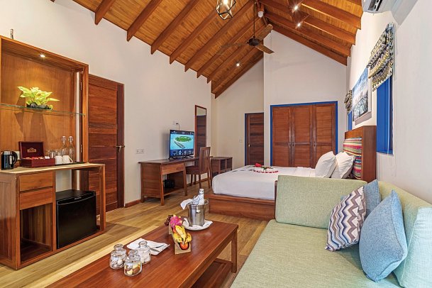 Reethi Faru Resort - Wohnbeispiel Two Bedroom Garden Suite (Zimmercodierungen WG2 & WG7)