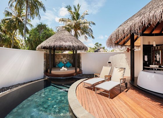 Sun Siyam Iru Fushi Maldives - Wohnbeispiel Pool Beach Villa (Zimmercodierungen VB3 & VV3)