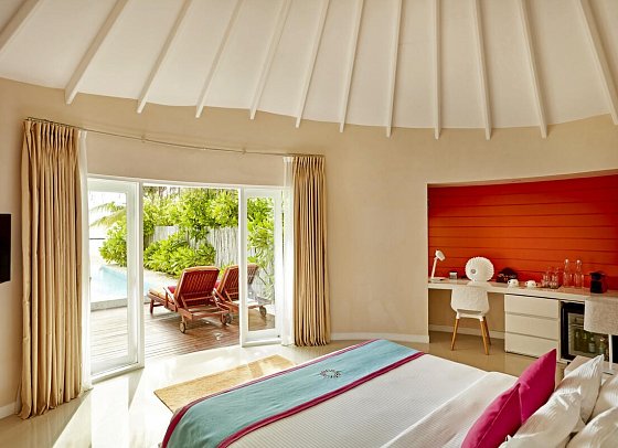 Sun Siyam Vilu Reef Maldives - Wohnbeispiel Beach Villa with Pool (Zimmercodierungen VB3 & VV3)