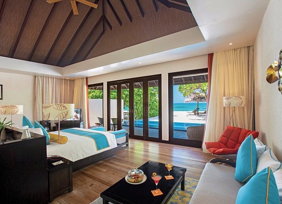 Atmosphere Kanifushi Maldives - Wohnbeispiel Sunset Beach Villa with Pool (Zimmercodierung VB2)