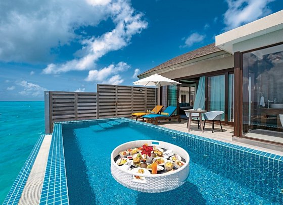 Atmosphere Kanifushi Maldives - Wohnbeispiel Sunset Water Villa with Pool (Zimmercodierung VX2)
