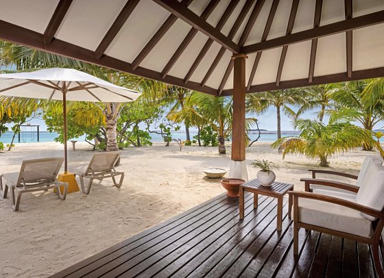 ADAARAN Select Meedhupparu - Wohnbeispiel Sunset Deluxe Beach Villa (Zimmercodierungen VB6 & VV1)