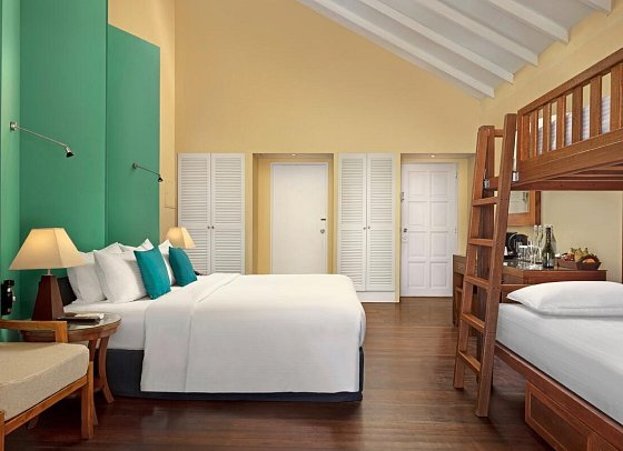 ADAARAN Select Meedhupparu - Wohnbeispiel Family Beach Villa (Zimmercodierungen FB1, FB2, FB3, FV1 & FV3)