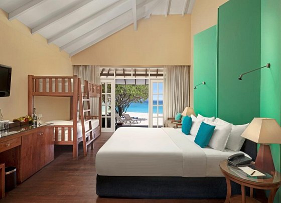 ADAARAN Select Meedhupparu - Wohnbeispiel Family Beach Villa (Zimmercodierungen FB1, FB2, FB3, FV1 & FV3)