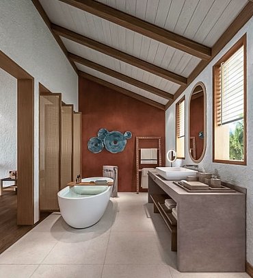 NH Collection Maldives Reethi Resort - Modellbild Bad Overwater Villa (Zimmercodierung VX1)