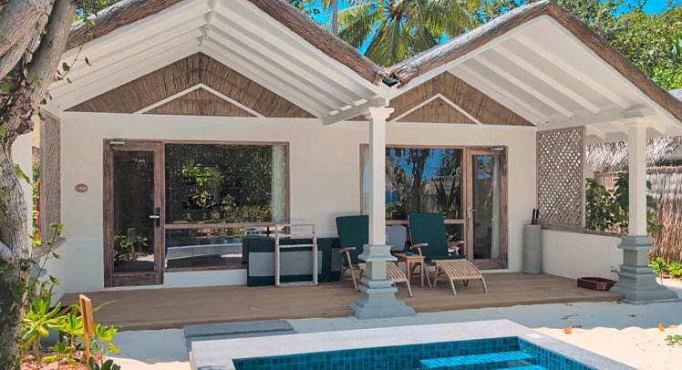 NH Collection Maldives Reethi Resort - Wohnbeispiel Sunset Beach Villa with Pool (Zimmercodierung VB3)