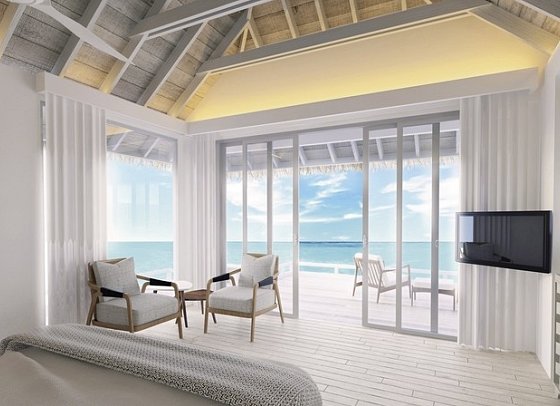 Baglioni Resort Maldives - Luxury All Inclusive Resort - Modellbild Water Villa Sunset