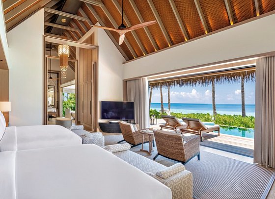 Waldorf Astoria Maldives Ithaafushi - Wohnbeispiel Beach Villa with Pool (Zimmercodierung VB3)