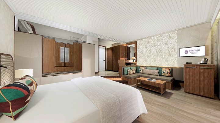 Shandrani Beachcomber Resort & Spa - Wohnbeispiel Tropical/Tropical Groundfloor (Zimmercodierungen US1, UC1, US7, UX8, UH1, US2, UCG, UH4, US4 & UH6)