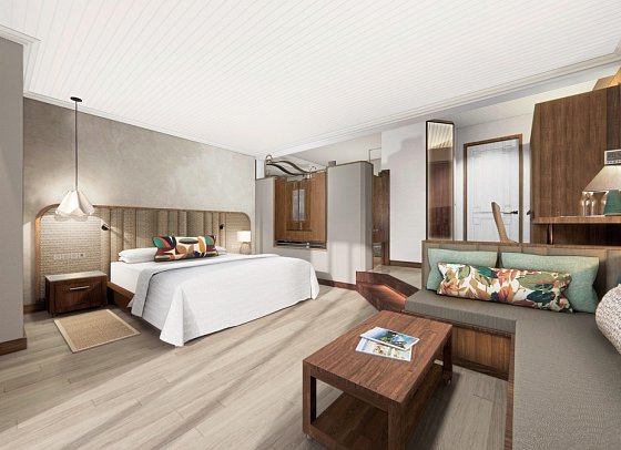 Shandrani Beachcomber Resort & Spa - Wohnbeispiel Tropical/Tropical Groundfloor (Zimmercodierungen US1, UC1, US7, UX8, UH1, US2, UCG, UH4, US4 & UH6)