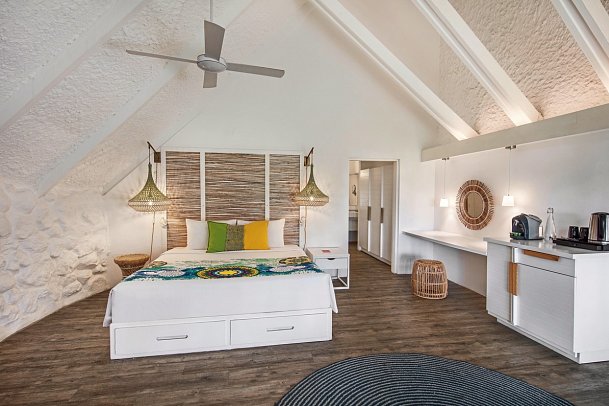 La Pirogue Mauritius - Wohnbeispiel Deluxe Beach Family Pavillon (Zimmercodierung UD1)