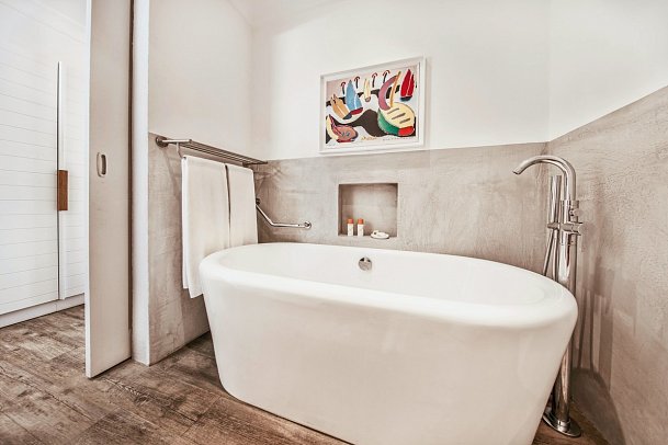 La Pirogue Mauritius - Badezimmer Deluxe Beach Family Pavillon (Zimmercodierung UD1)