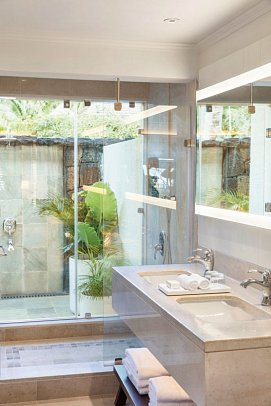 LUX* Le Morne, Mauritius - Badezimmer Prestige Junior Suite (Zimmercodierungen JO1 & JH3)