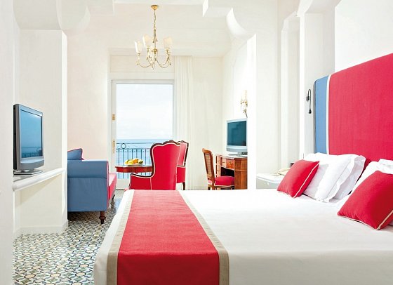 Grand Hotel Ambasciatori - Wohnbeispiel Doppelzimmer seitl. Meerblick (Zimmercodierung D4N)