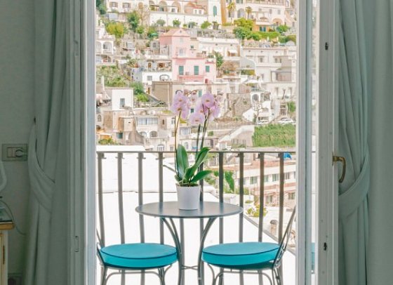 Conca d'Oro - Beispiel Balkon Doppelzimmer Superior Meerblick (Zimmercodierung DSM)