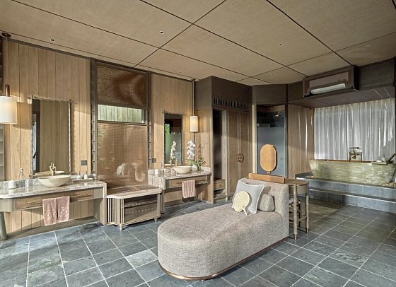An Lam Retreats Ninh Van Bay - Badbeispiel Beachfront Pool Villa (Zimmercodierung VBO)