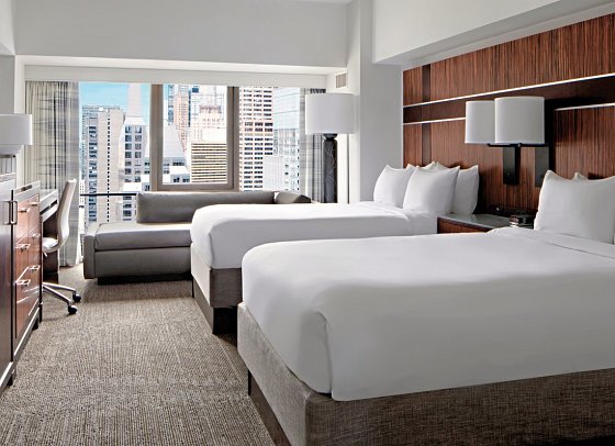 New York Marriott Marquis - Wohnbeispiel Superior DBL DBL Room, View (Times Square) (Zimmercodierung US5)