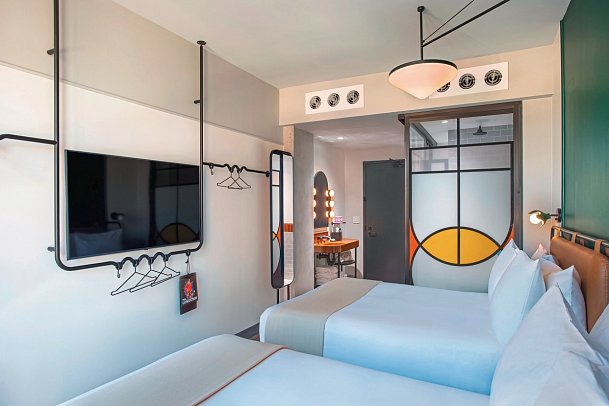 Moxy NYC Lower East Side - Wohnbeispiel Two Double beds (Zimmercodierung UG4)