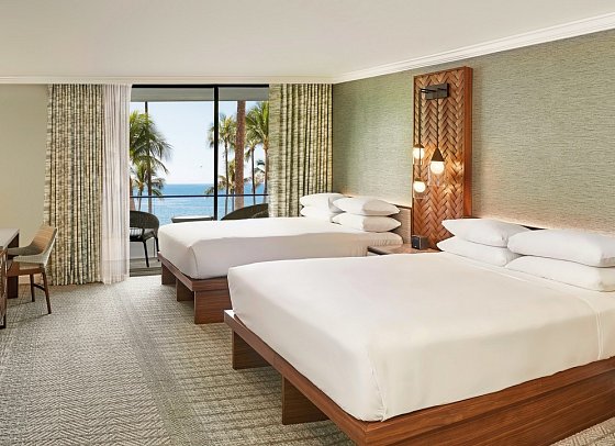 Hyatt Regency Maui Resort and Spa - Wohnbeispiel Ocean Front 2 Queen Beds (Zimmercodierungen U3O & U4O)