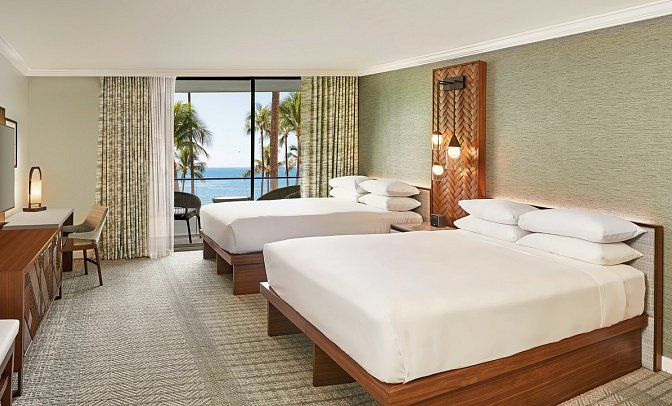 Hyatt Regency Maui Resort and Spa - Wohnbeispiel Ocean Front 2 Queen Beds (Zimmercodierungen U3O & U4O)