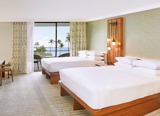 Hyatt Regency Maui Resort and Spa - Wohnbeispiel Ocean View 2 Queen Beds (Zimmercodierungen U4M & U3M)